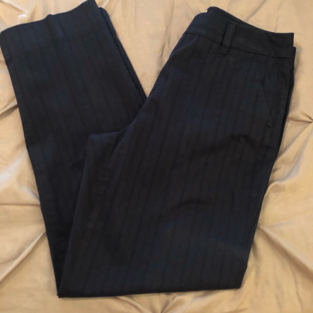 Talbots navy blue striped pants